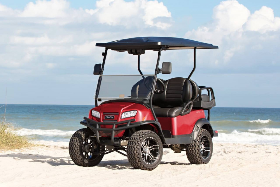 Belize Golf Cart on the beach
